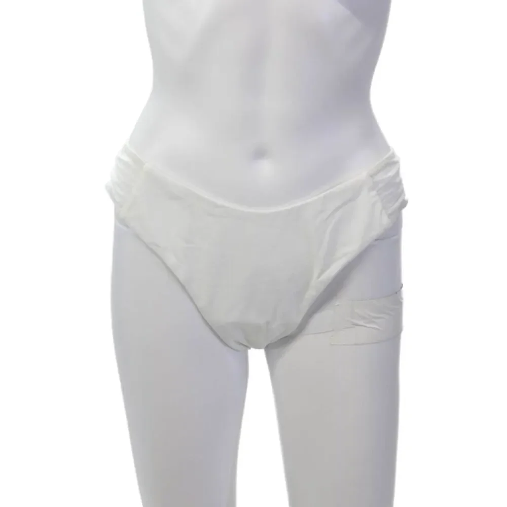 Jonathan Simkhai Swim Womens Swimwear Pull-On Bikini Bottom White Size L